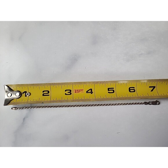 Italian 925 Sterling Silver Chain Bracelet Vintage - Picture 8 of 10